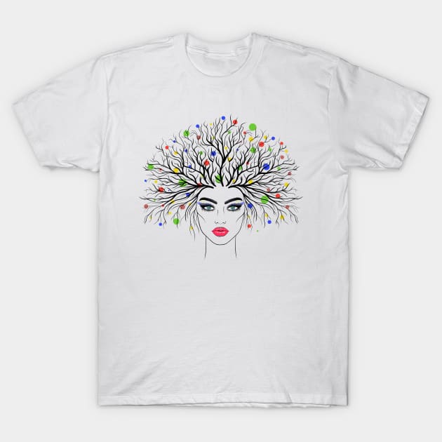 Woman tree T-Shirt by WarmJuly